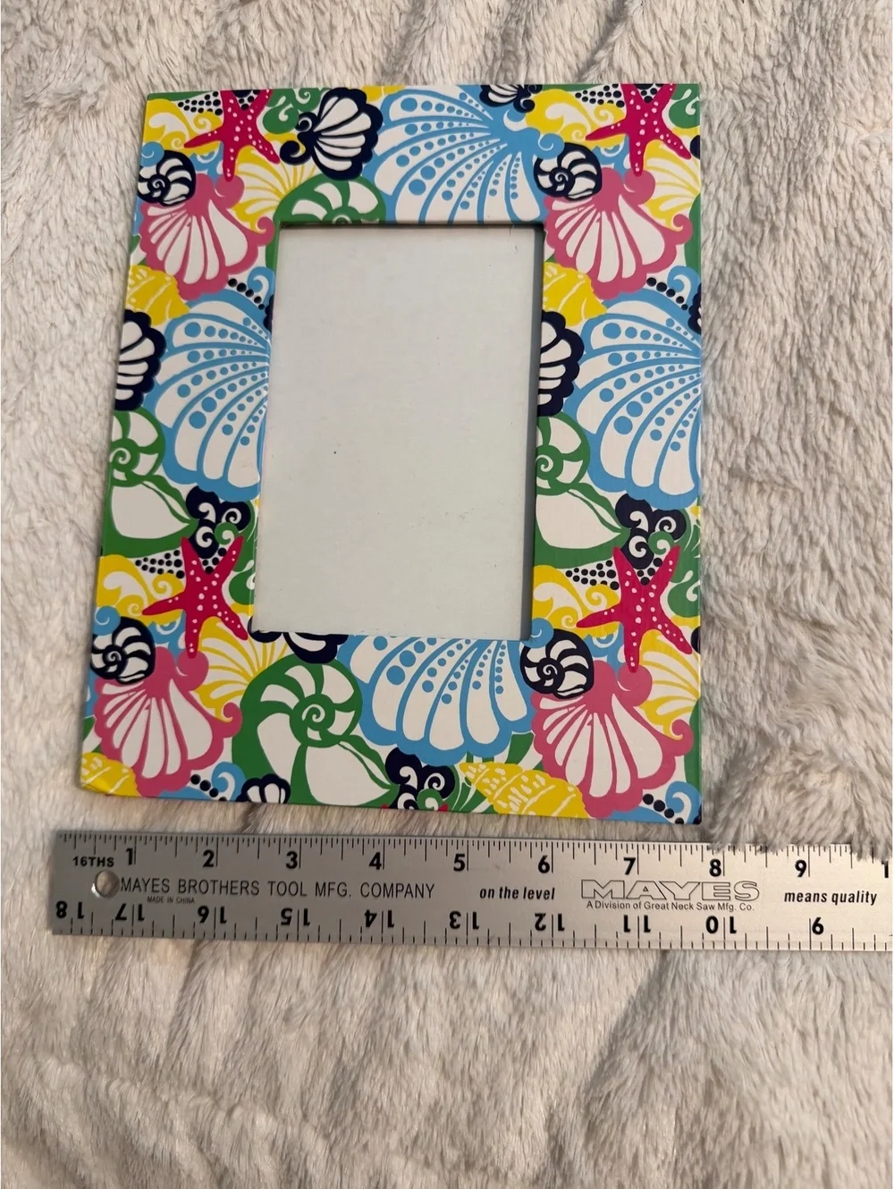 Lilly PulitzerColorful Seashell and Starfish Patterned Photo Frame